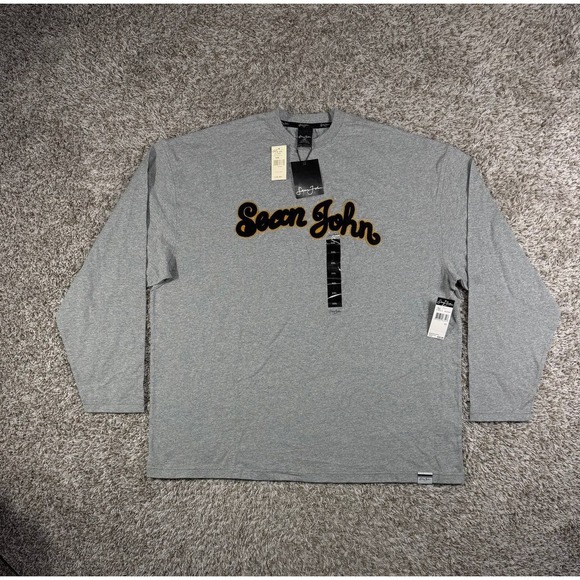 Sean John Other - Vintage Y2K Sean John XXL Embroidered Logo Long Sleeve Tee Hip Hop Skate Gray